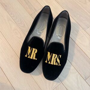 Stubbs & Wootton Black and Gold Loafers, Mr. / Mrs.